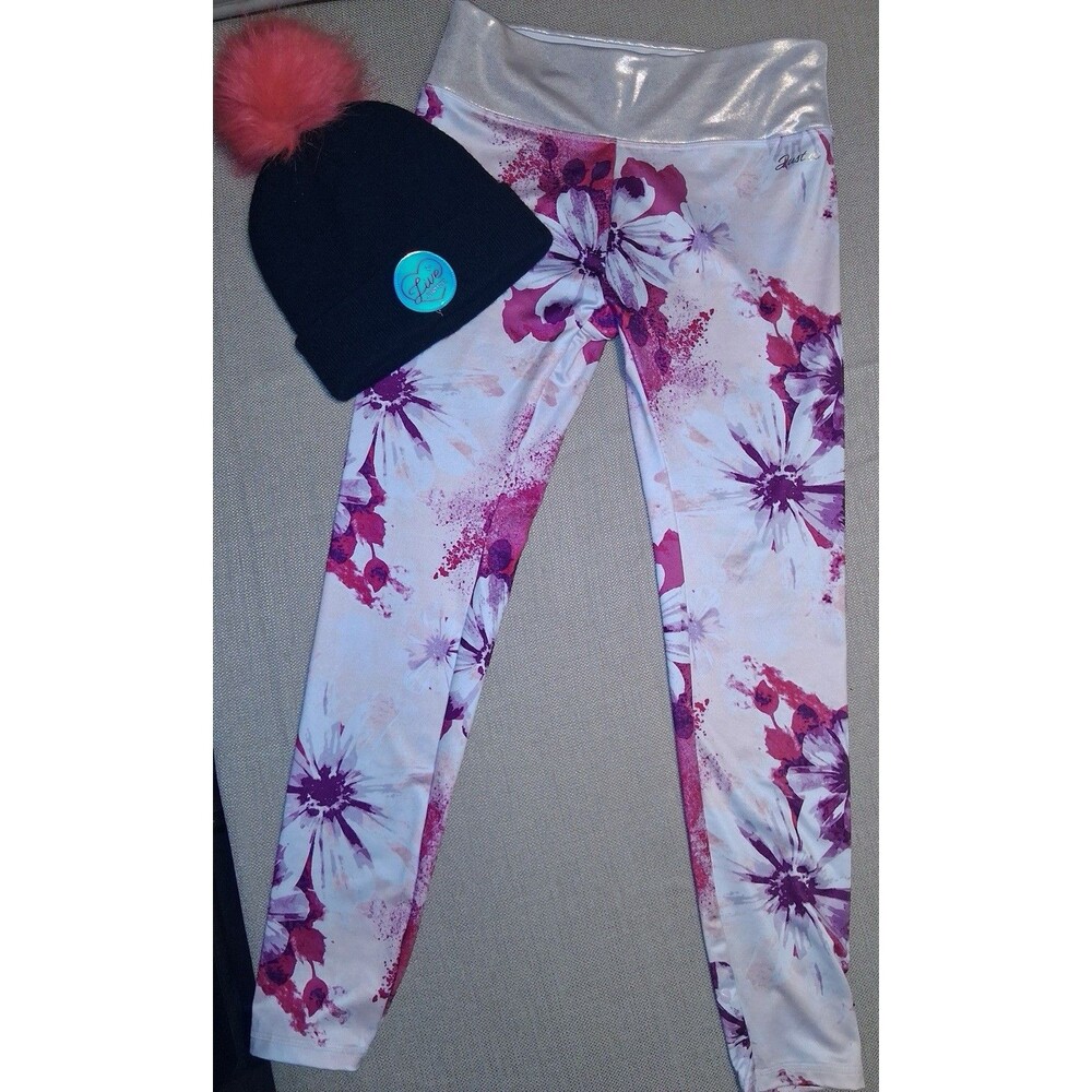 2 Pc Justice Leggings And Beanie- Size 16